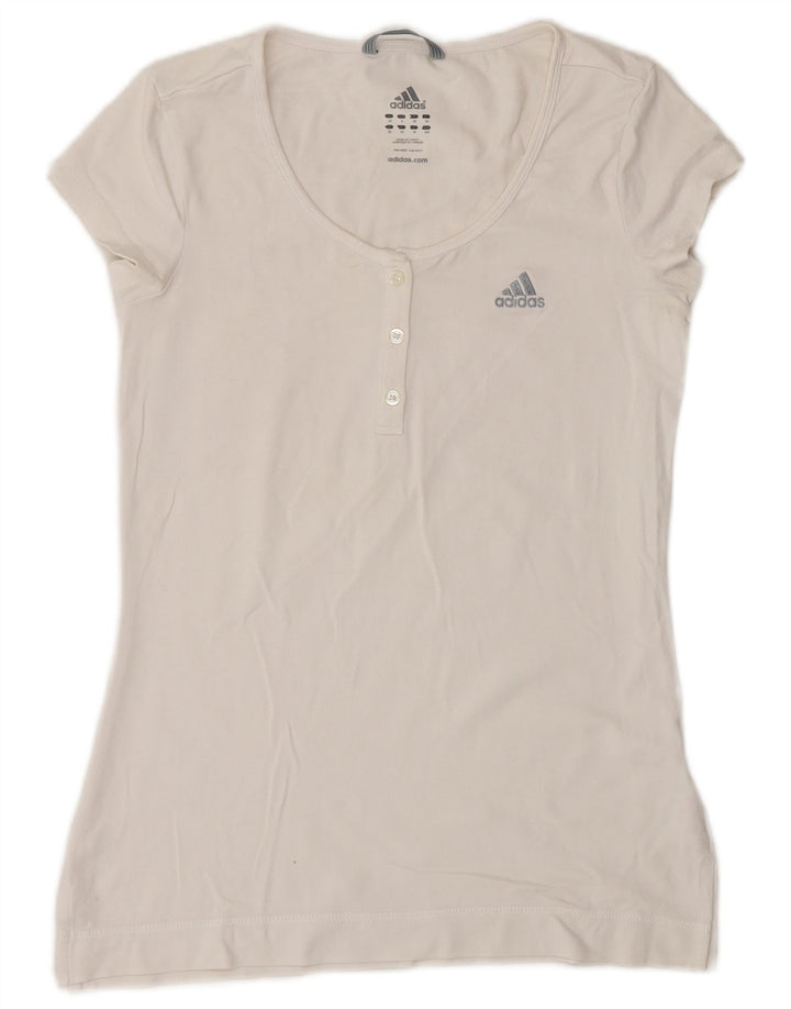 Adidas Womens T-Shirt Top UK 10 Small White