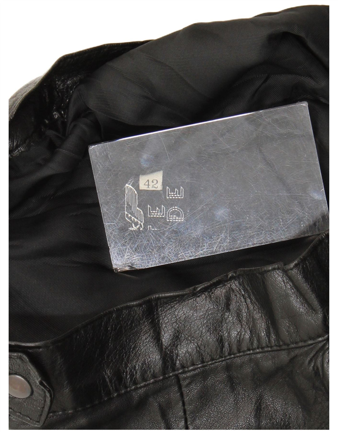 Vintage Womens High Waist Leather Skirt IT 42 Medium W24 Black