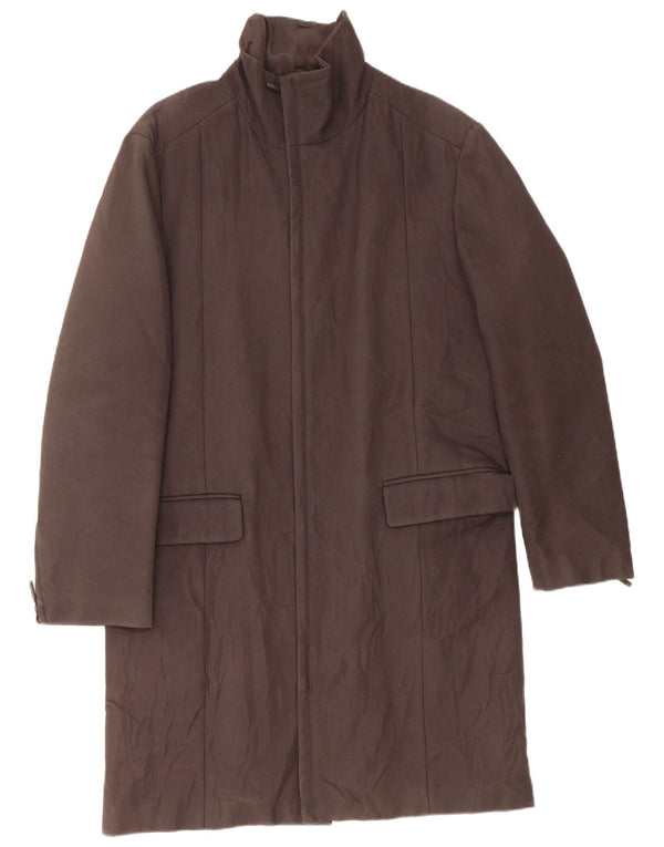 Exte Mens Overcoat IT 48 Medium Brown Cupro