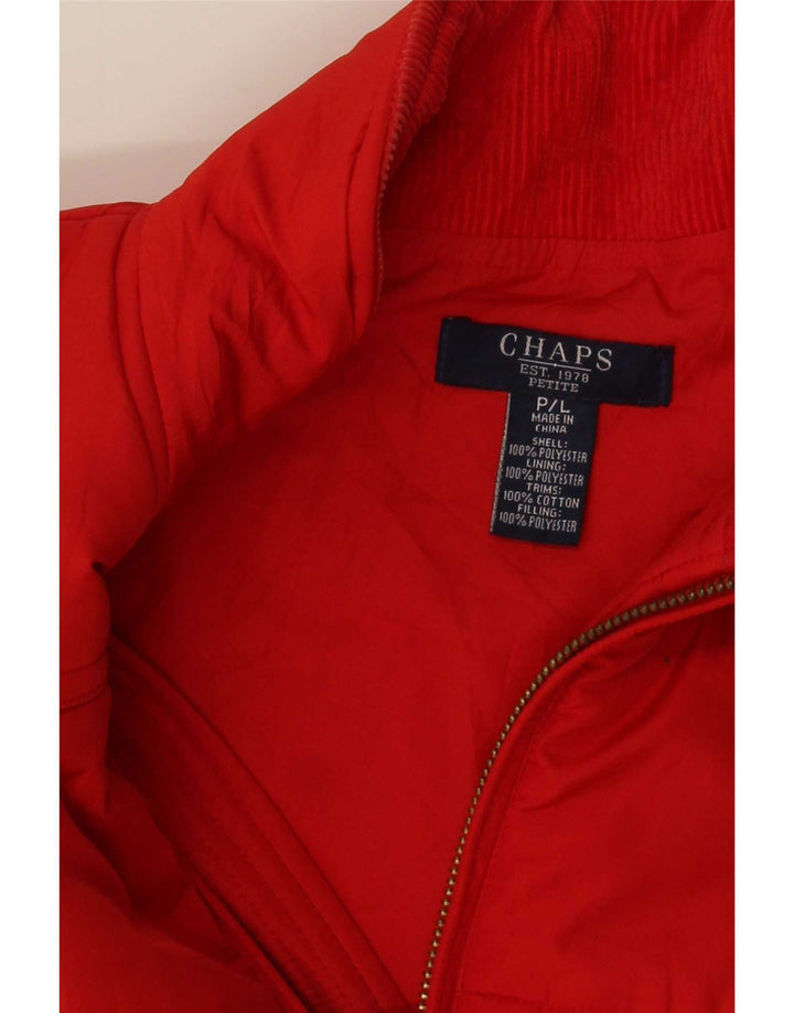 Chaps Womens Padded Gilet UK 16 Large Red Polyester