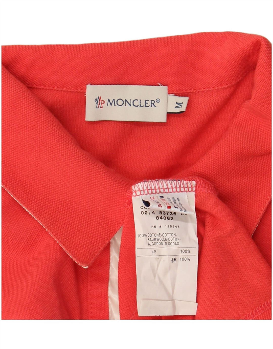 MONCLER Womens Polo Shirt UK 12 Medium Red