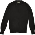 OASIS Womens Ruffle Front Crew Neck Jumper Sweater UK 6 XS Black Cotton | Vintage Oasis | Thrift | Second-Hand Oasis | Used Clothing | Messina Hembry 