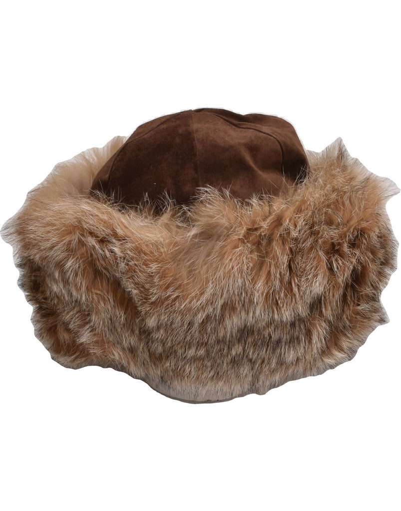 VINTAGE Womens Fur Pillbox Hat One Size Brown | Vintage Vintage | Thrift | Second-Hand Vintage | Used Clothing | Messina Hembry 