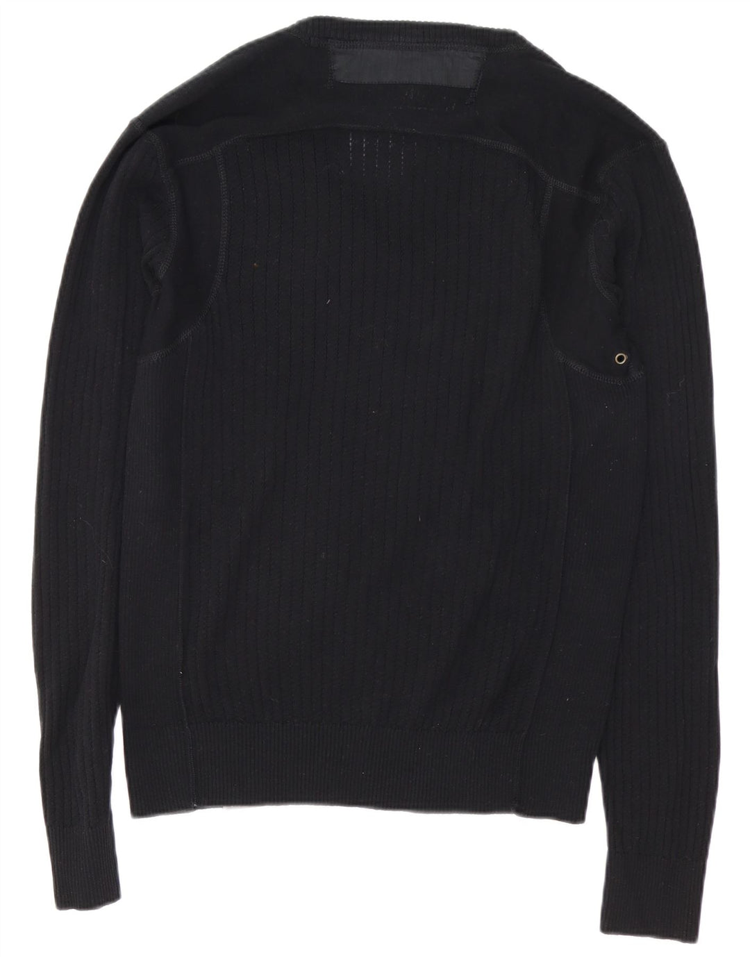 G-Star Mens 3301 V-Neck Jumper Sweater Large Black Cotton