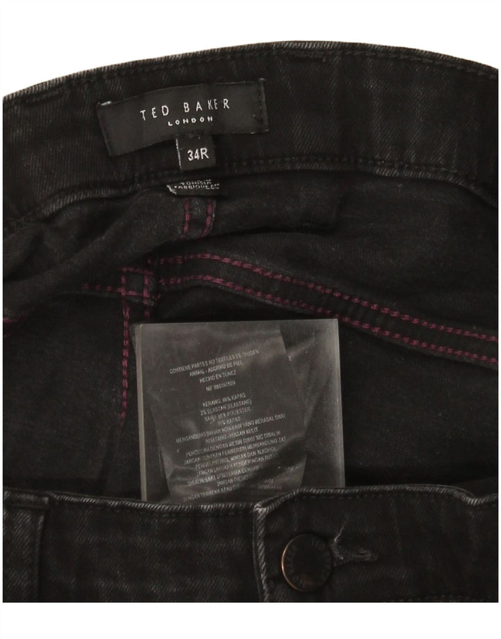 Ted Baker Mens Slim Jeans W34 L30 Black Polyester