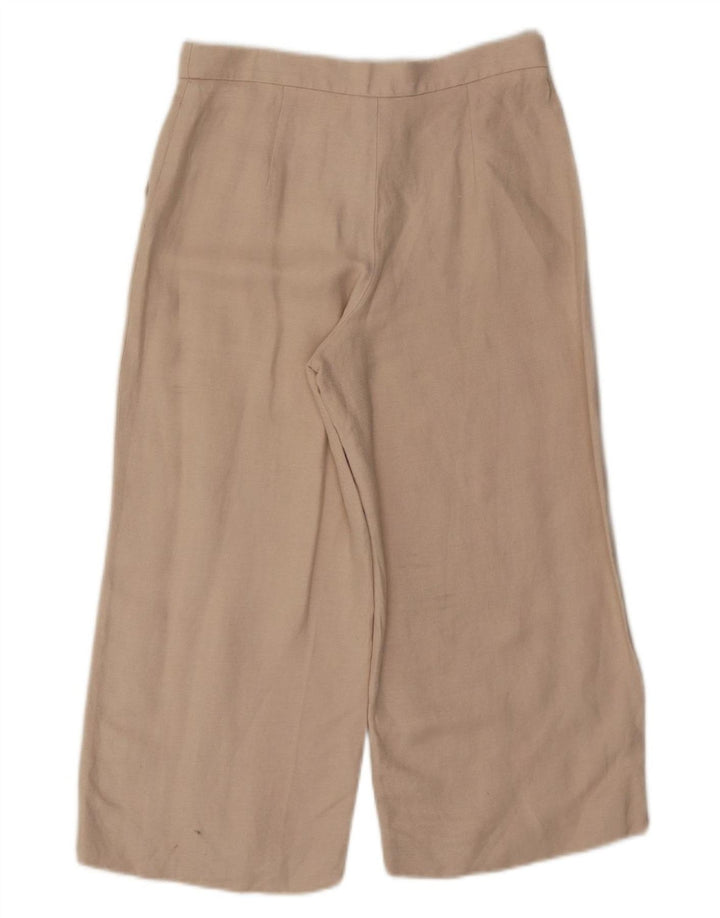 Max Mara Womens Wide Leg Capri Trousers W28 L21 Beige