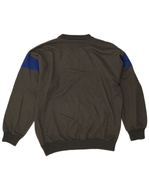 Rodeo Mens Sweatshirt Jumper IT 50 Medium Khaki Colourblock Polyacrylic