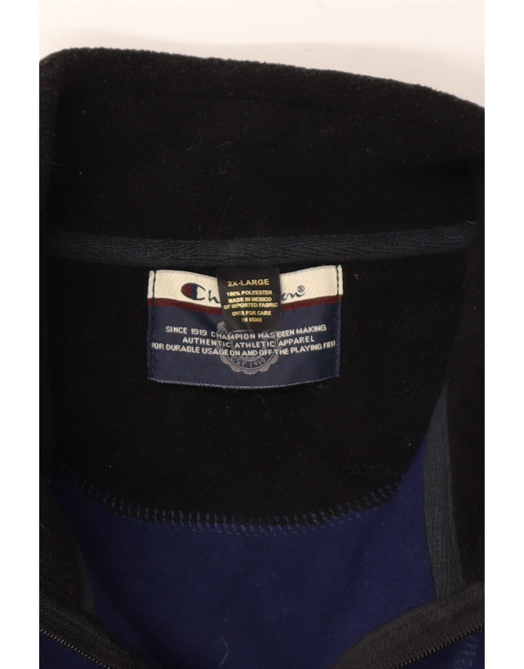CHAMPION Mens Fleece Gilet UK 44 2XL Navy Blue Polyester Vintage Champion and Second-Hand Champion from Messina Hembry 
