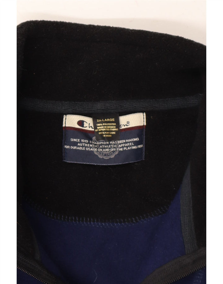 CHAMPION Mens Fleece Gilet UK 44 2XL Navy Blue Polyester Vintage Champion and Second-Hand Champion from Messina Hembry 