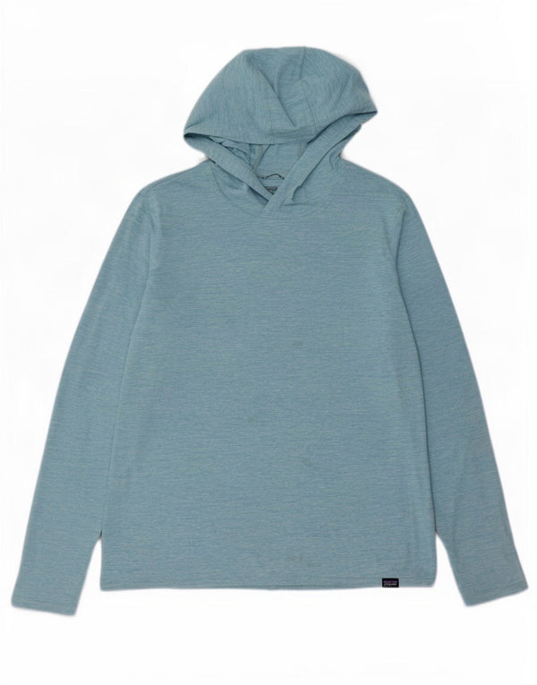 Patagonia Womens Hooded Top Long Sleeve UK 14 Medium Blue