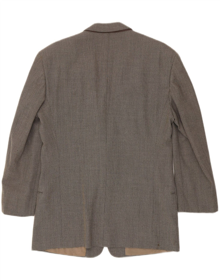 Giorgio Armani Mens 2 Button Blazer Jacket IT 50 Medium Grey Virgin Wool