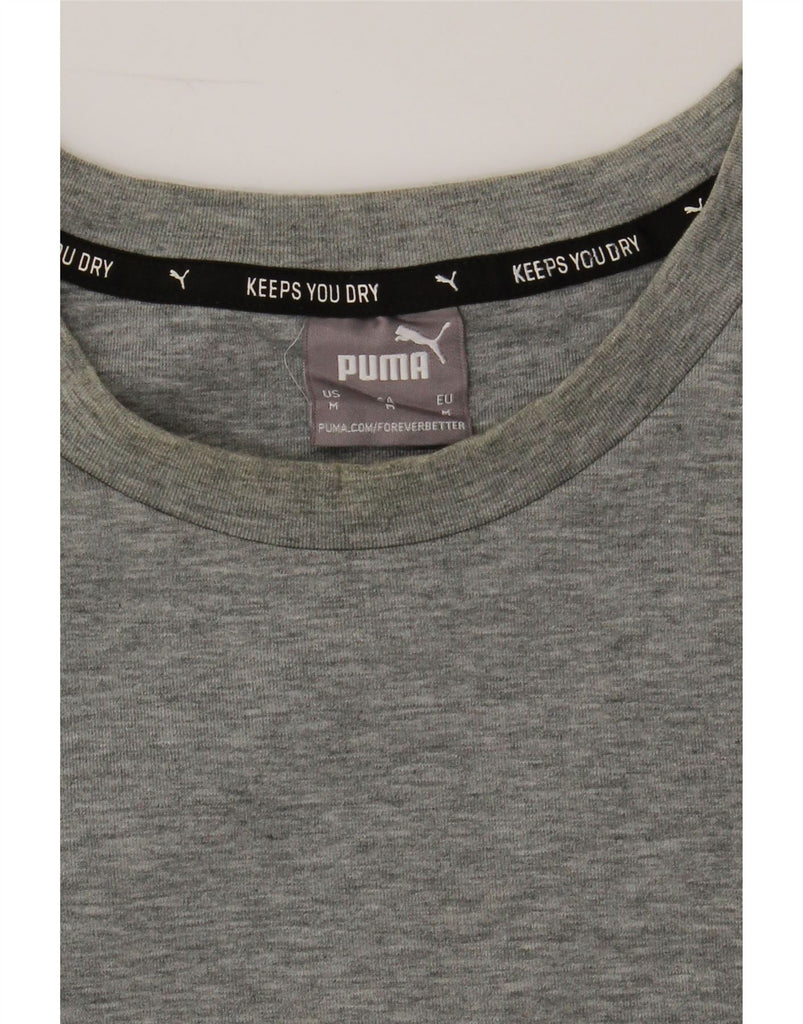 PUMA Mens Sweatshirt Jumper Medium Grey Colourblock Cotton Vintage Puma and Second-Hand Puma from Messina Hembry 