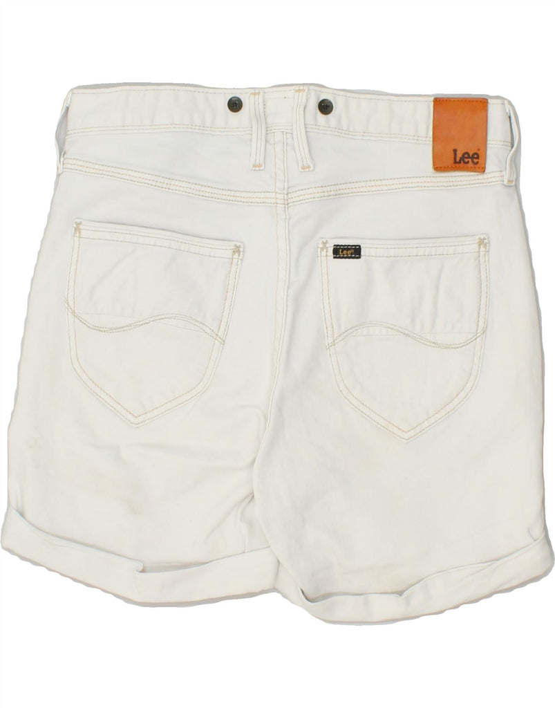 LEE Womens Denim Shorts W27 Small Off White Cotton Vintage Lee and Second-Hand Lee from Messina Hembry 