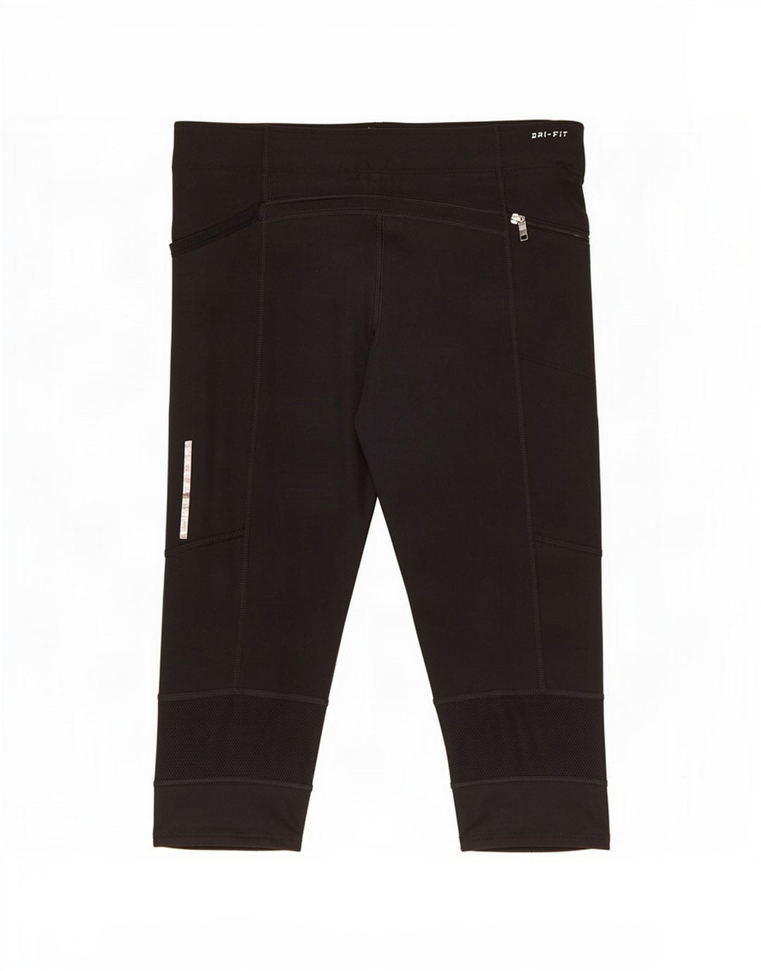 Nike Womens Dri Fit Capri Leggings UK 14 Medium Black Polyester