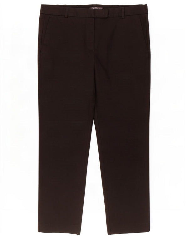 Marks & Spencer Womens Slim Chino Trousers UK 16 Large W32 L25 Black