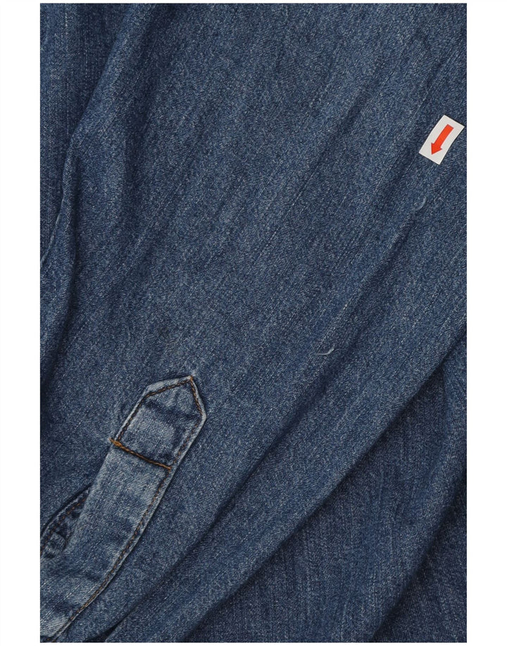 Rifle Mens Denim Shirt Large Blue Cotton