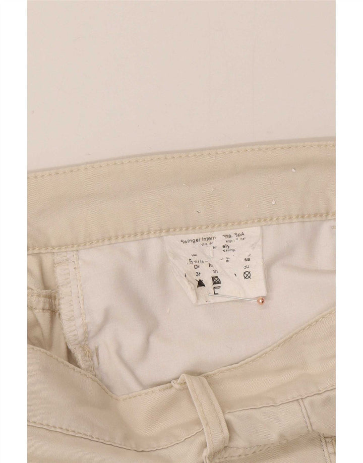 Roccobarocco Womens Slim Casual Trousers EU 38 Medium W30 L31 Off White