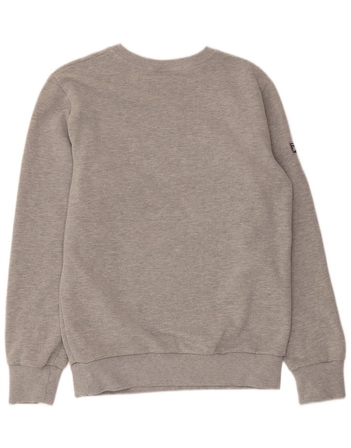 Superdry Womens Graphic Sweatshirt Jumper UK 14 Medium Grey Cotton