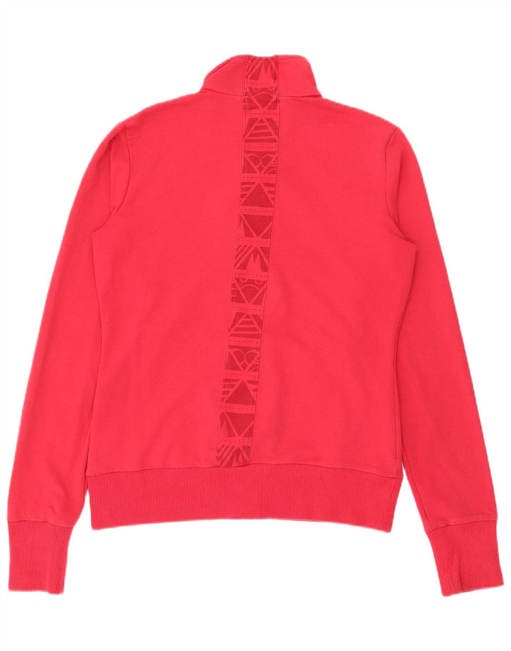 Nike Womens Graphic Tracksuit Top Jacket UK 12/14 Medium Pink Cotton