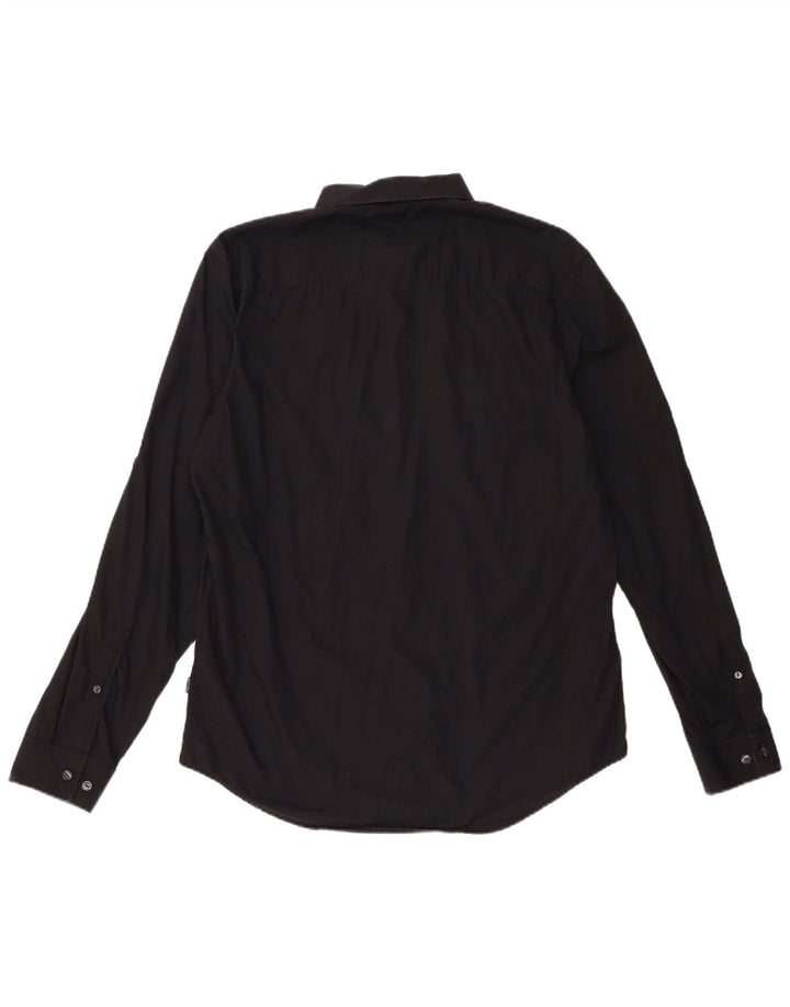 Calvin Klein Mens Shirt Medium Black Cotton