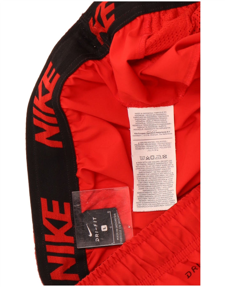 Nike Mens Sport Shorts Large Red Polyester Sports