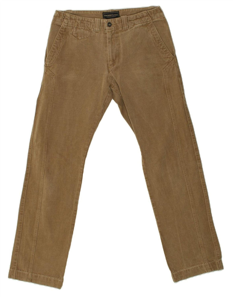 MARLBORO CLASSICS Mens Slim Casual Trousers EU 46 Small W29 L31  Brown | Vintage Marlboro Classics | Thrift | Second-Hand Marlboro Classics | Used Clothing | Messina Hembry 