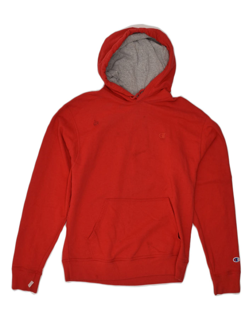 CHAMPION Mens Hoodie Jumper Medium Red Cotton | Vintage Champion | Thrift | Second-Hand Champion | Used Clothing | Messina Hembry 