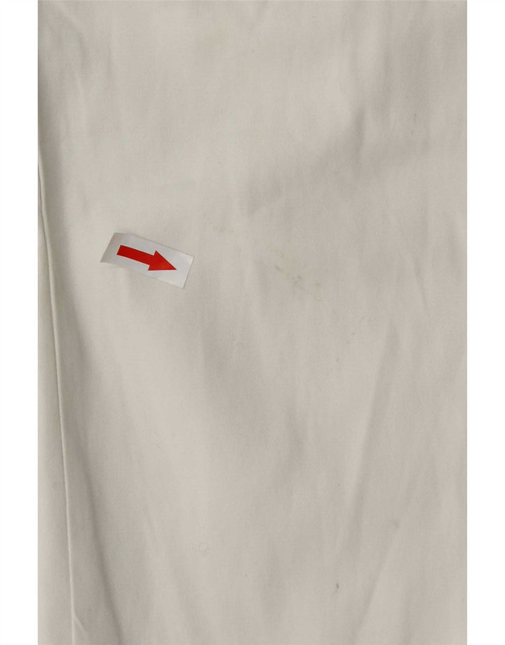 Marks & Spencer Womens Slim Chino Trousers UK 12 Medium W32 L30 White