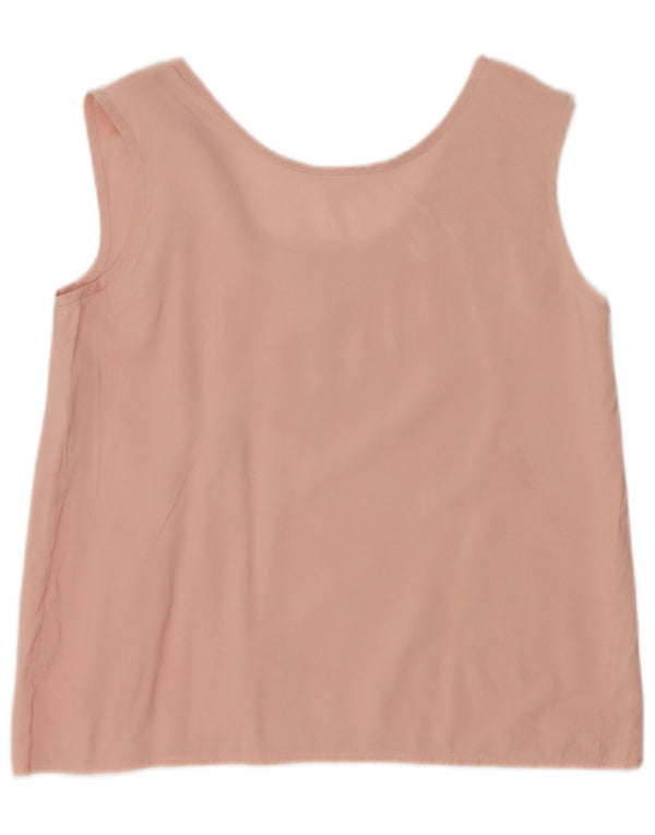 Vintage Womens Sleeveless Blouse Top IT 40 Small Pink Viscose