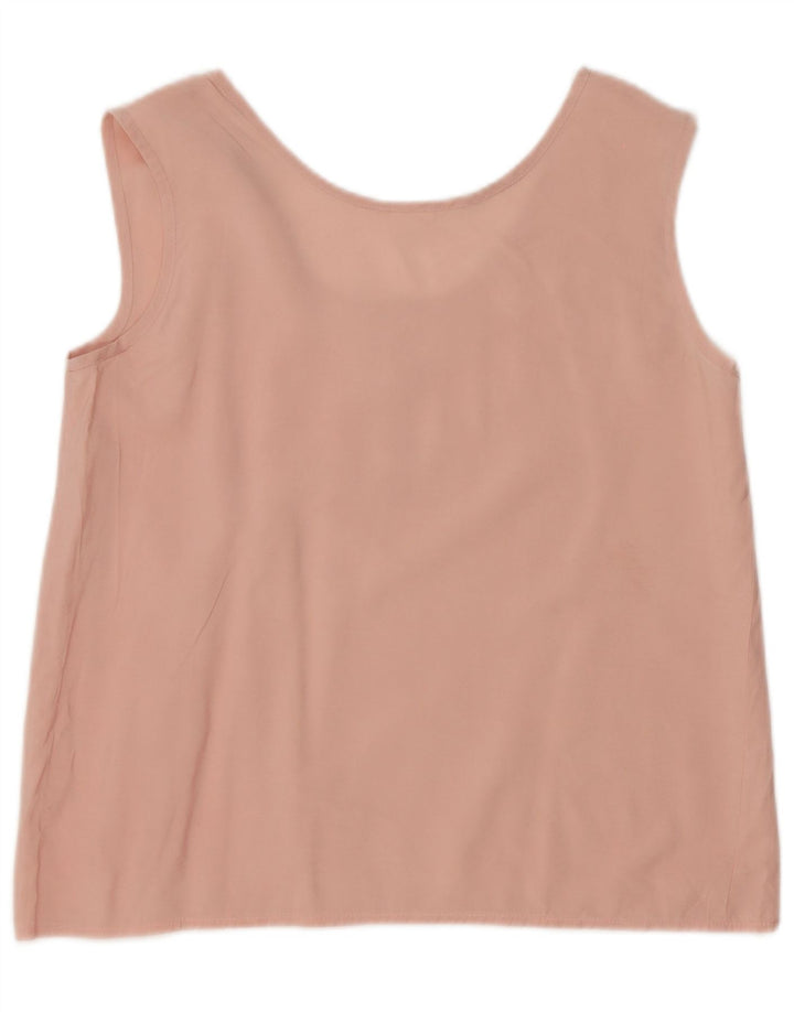 Vintage Womens Sleeveless Blouse Top IT 40 Small Pink Viscose