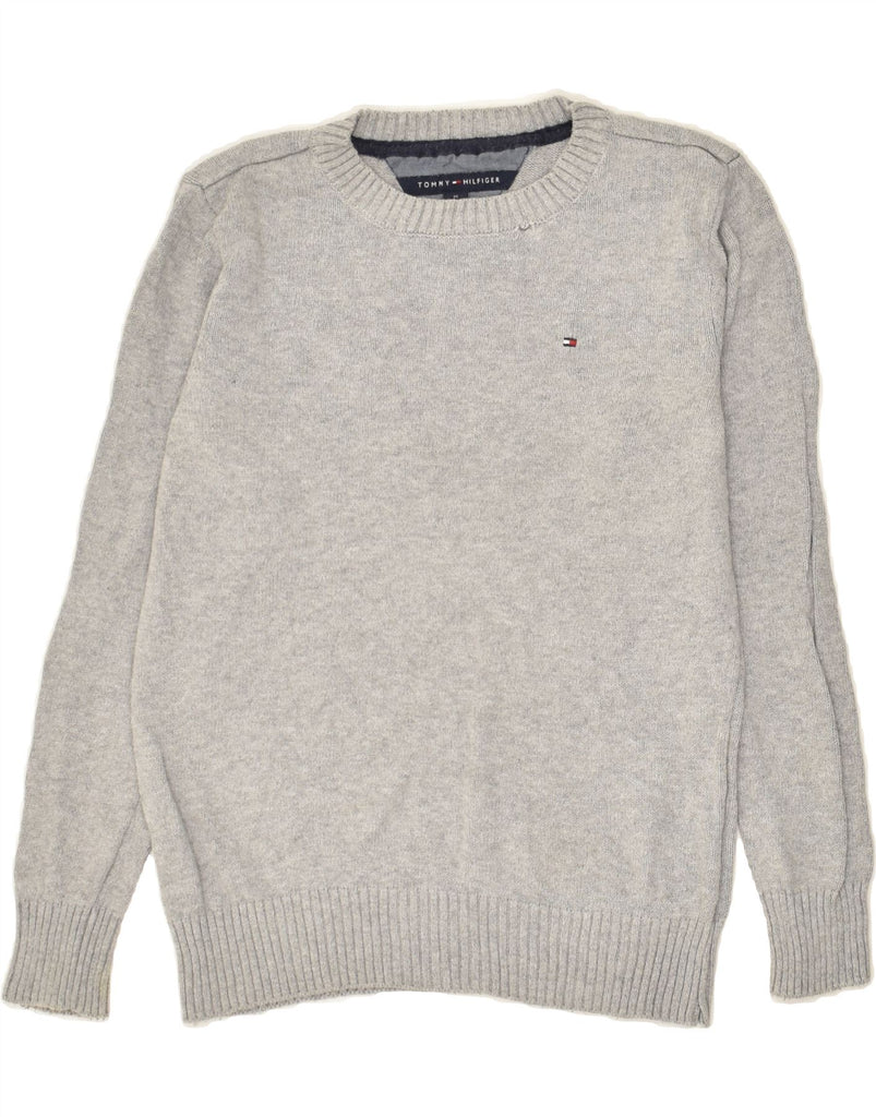 TOMMY HILFIGER Boys Crew Neck Jumper Sweater 12-13 Years Medium Grey | Vintage Tommy Hilfiger | Thrift | Second-Hand Tommy Hilfiger | Used Clothing | Messina Hembry 