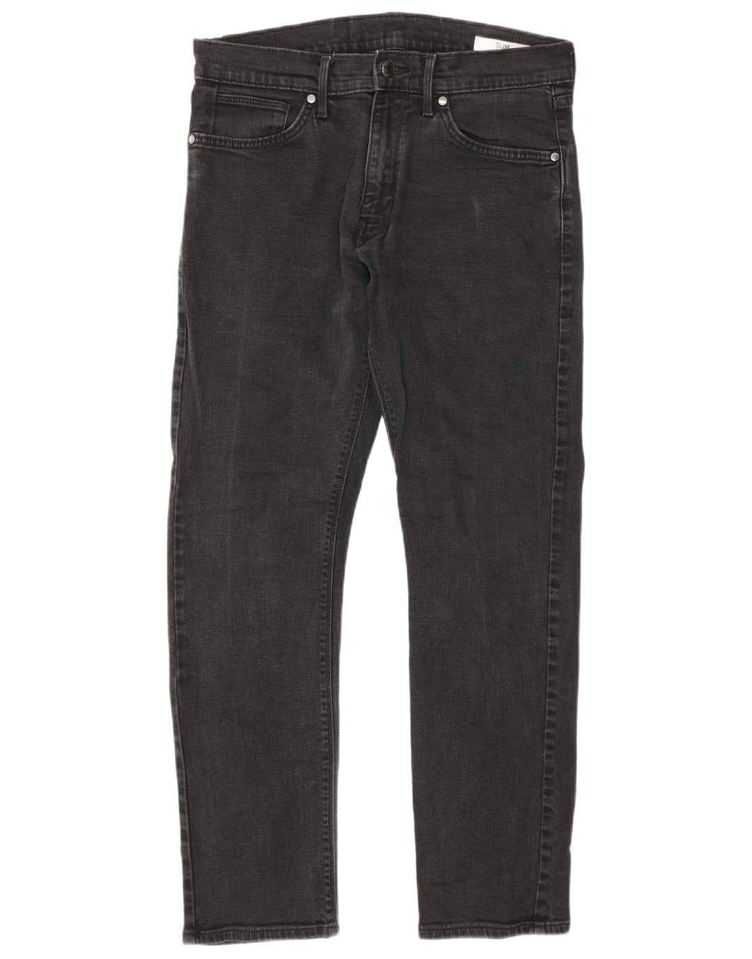 Marks & Spencer Mens Slim Jeans W32 L31 Grey Cotton