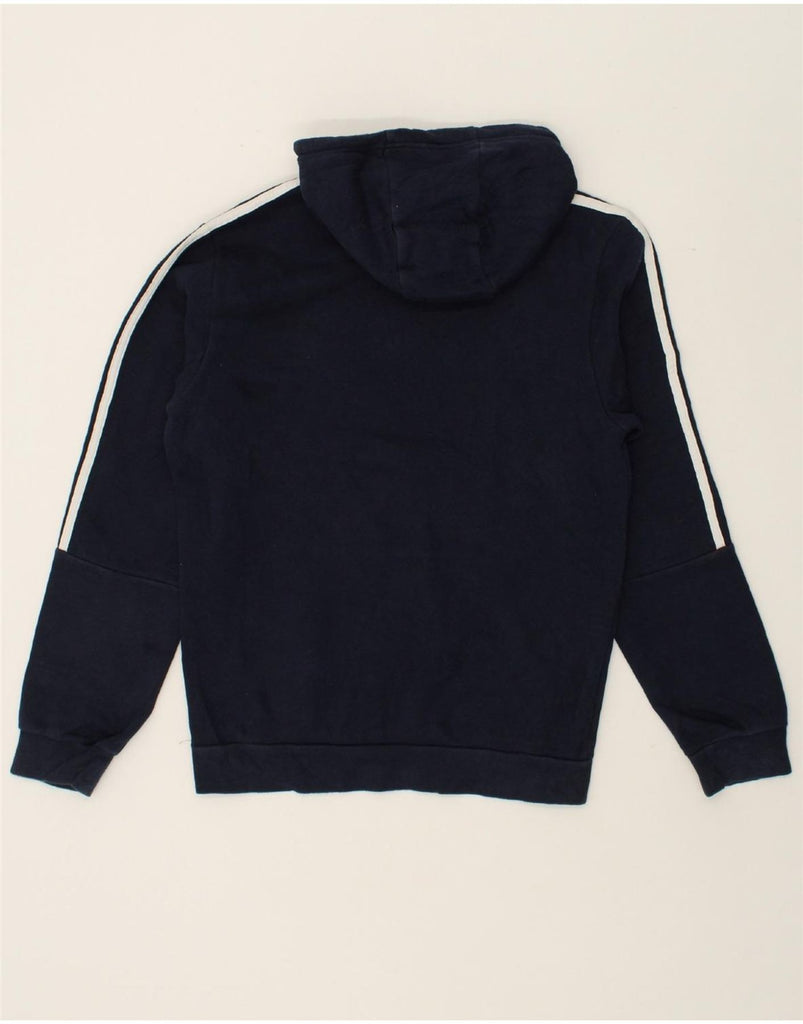 ADIDAS Mens Graphic Hoodie Jumper Small Navy Blue Cotton | Vintage Adidas | Thrift | Second-Hand Adidas | Used Clothing | Messina Hembry 