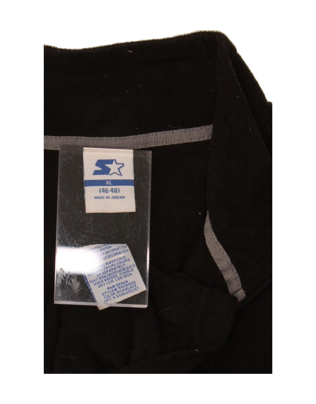 STARTER Mens Fleece Jacket UK 46/48 XL Black Polyester Vintage Starter and Second-Hand Starter from Messina Hembry 