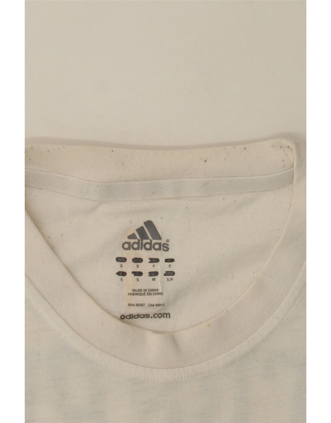 ADIDAS Mens Warriors Graphic T-Shirt Top Small White Vintage Adidas and Second-Hand Adidas from Messina Hembry 
