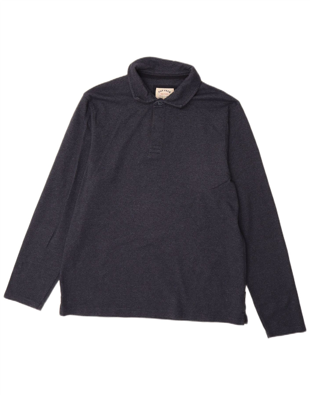 Fat Face Mens Long Sleeve Polo Shirt XL Navy Blue Cotton