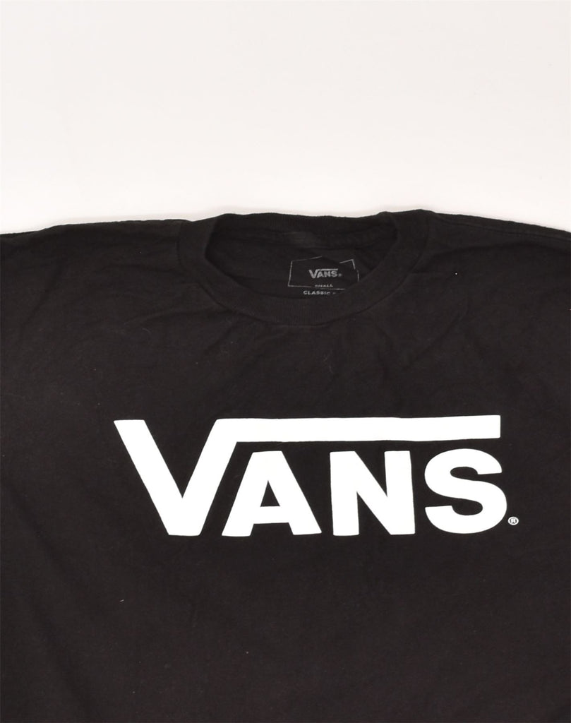 VANS Mens Classic Fit Graphic T-Shirt Top Small Black Cotton | Vintage Vans | Thrift | Second-Hand Vans | Used Clothing | Messina Hembry 