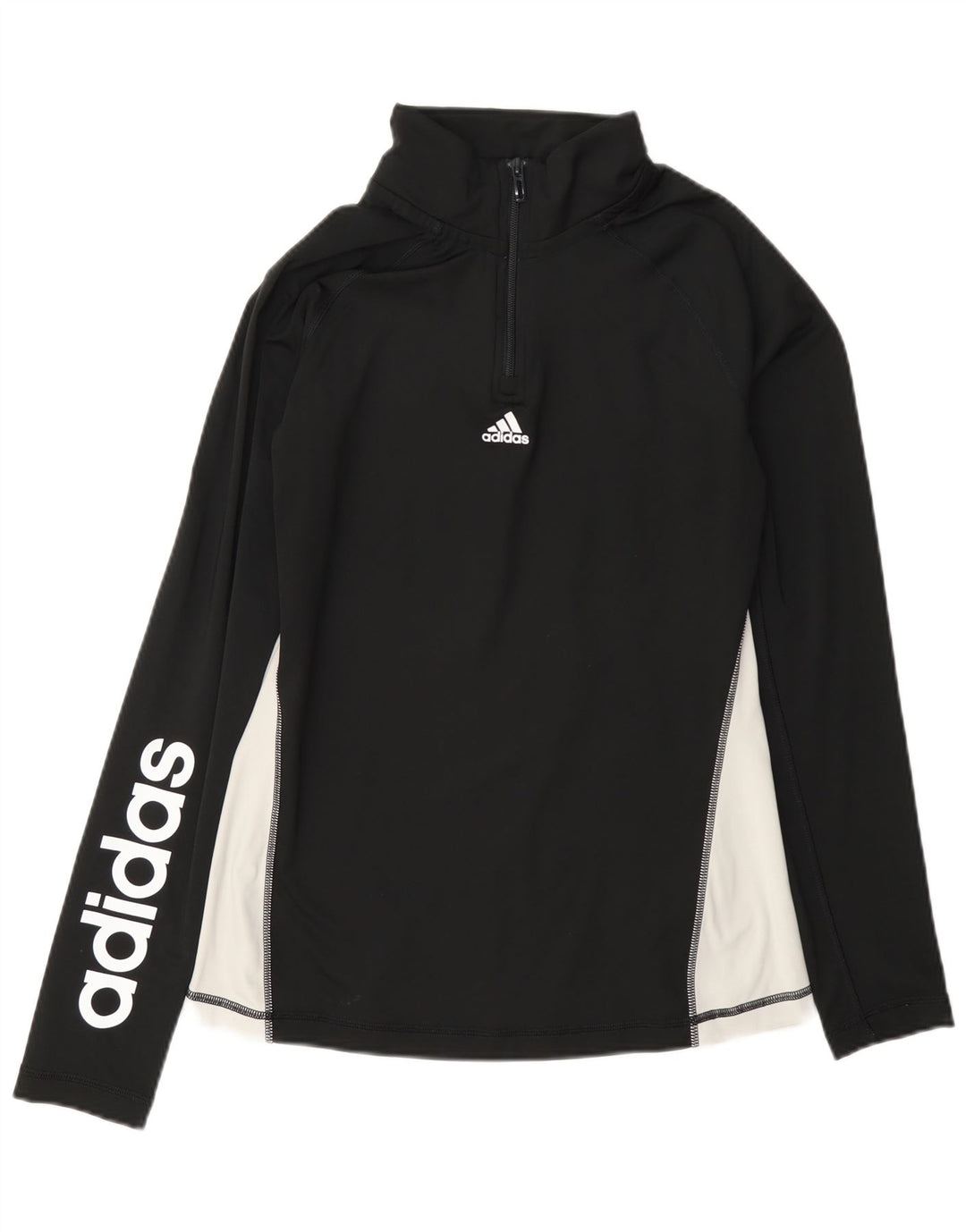Adidas Womens Graphic Pullover Tracksuit Top UK 12/14 Medium Black