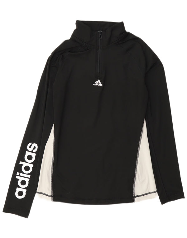 Adidas Womens Graphic Pullover Tracksuit Top UK 12/14 Medium Black