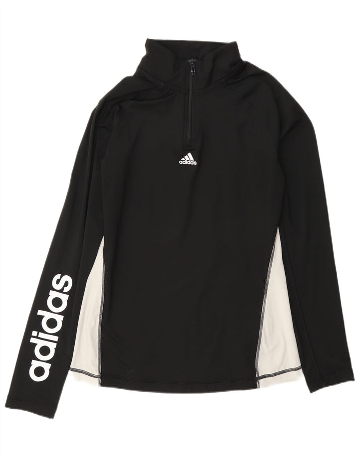 Adidas Womens Graphic Pullover Tracksuit Top UK 12/14 Medium Black