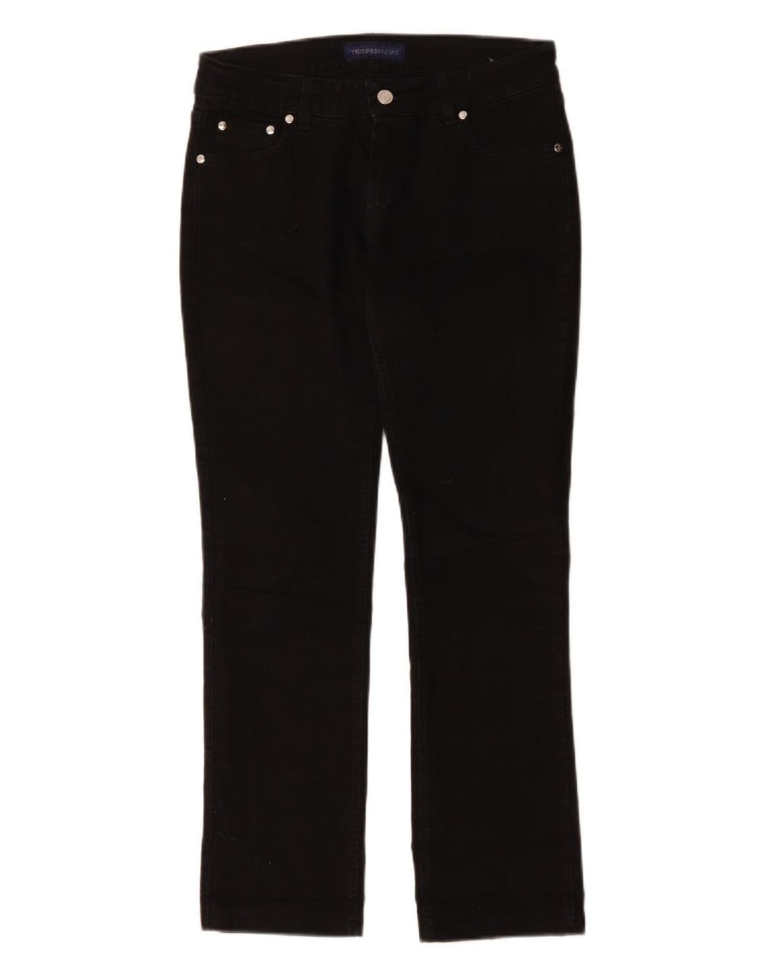 Trussardi Womens Slim Jeans W28 L28 Black Cotton