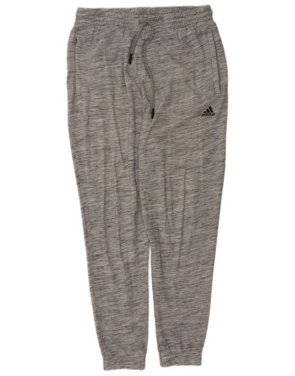 Adidas Mens Tracksuit Trousers Joggers Large Grey Flecked Cotton