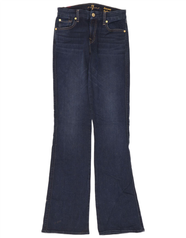 7 For All Mankind Womens Bootcut Jeans W26 L33 Navy Blue Cotton