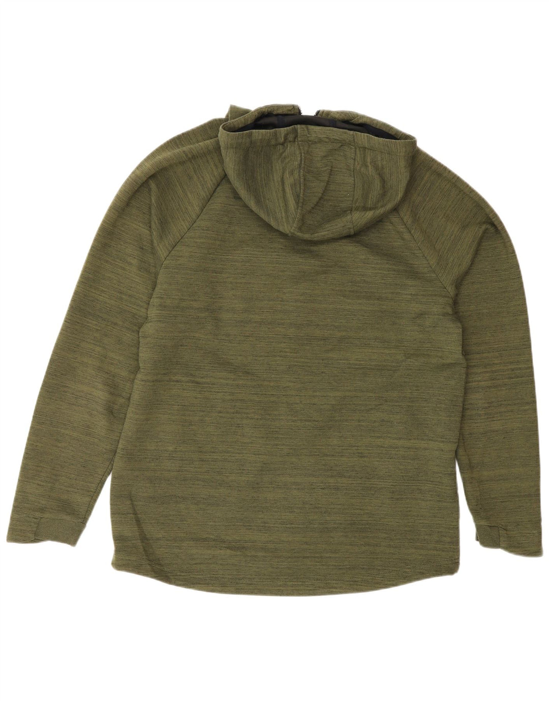 RUSSELL ATHLETIC Mens Zip Hoodie Sweater UK 38/40 Medium Khaki Polyester