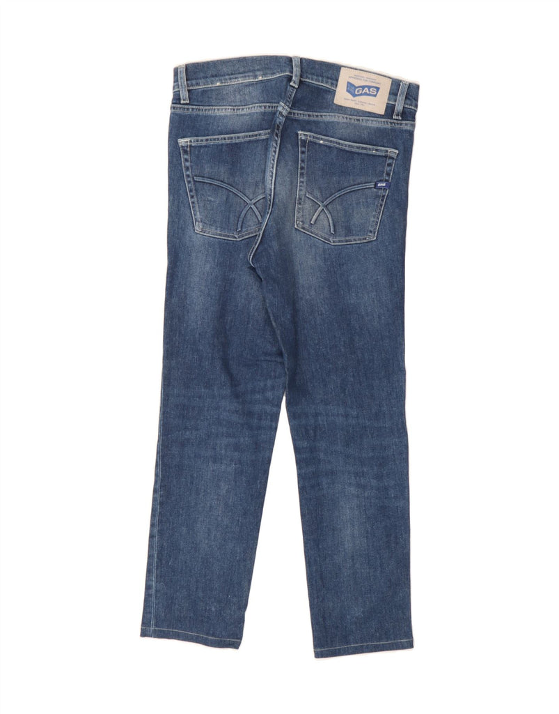 GAS Mens Straight Jeans  W32 L26 Blue Cotton Vintage Gas and Second-Hand Gas from Messina Hembry 