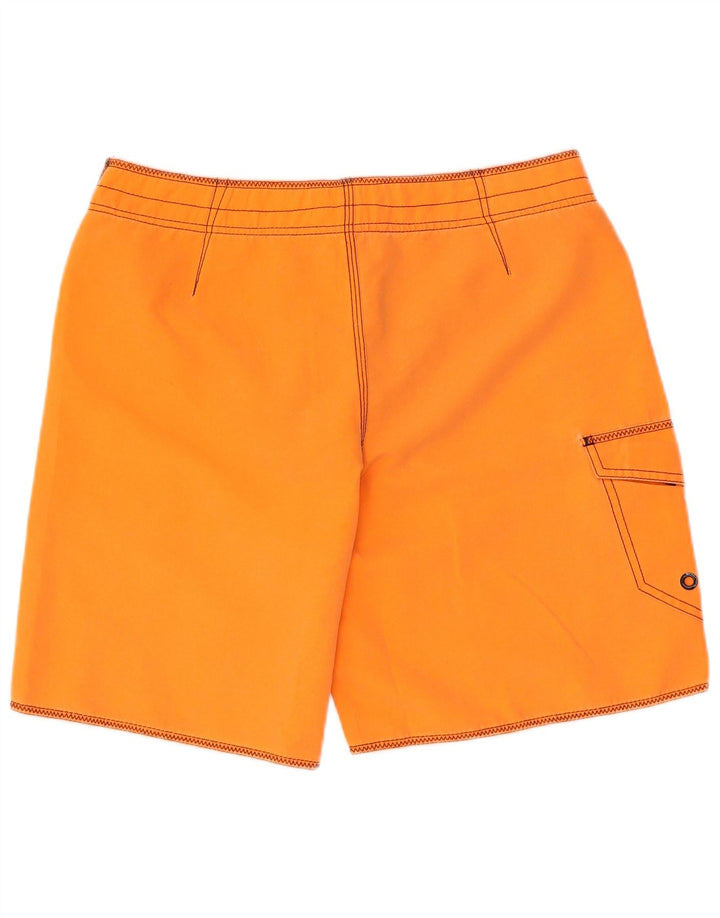 Energie Mens Graphic Cargo Swimming Shorts Small Orange Polyester Beach
