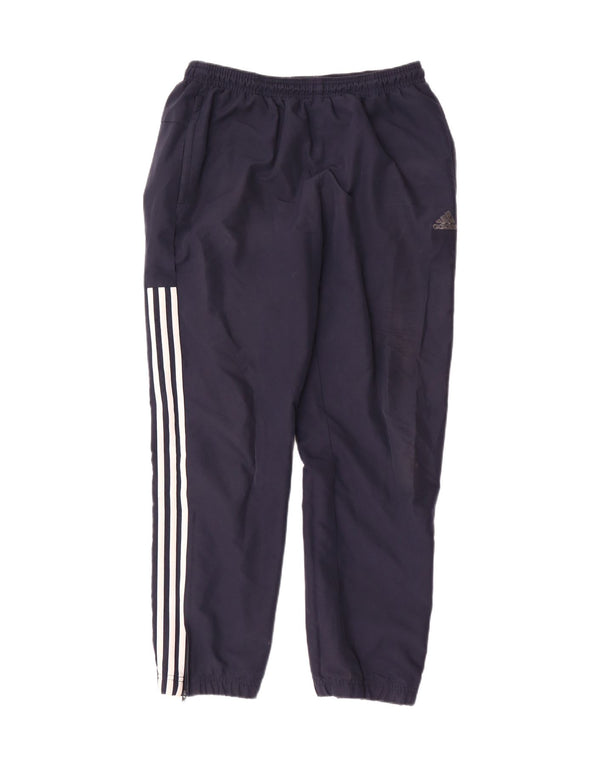 ADIDAS Mens Tracksuit Trousers Joggers Large  Navy Blue Polyester