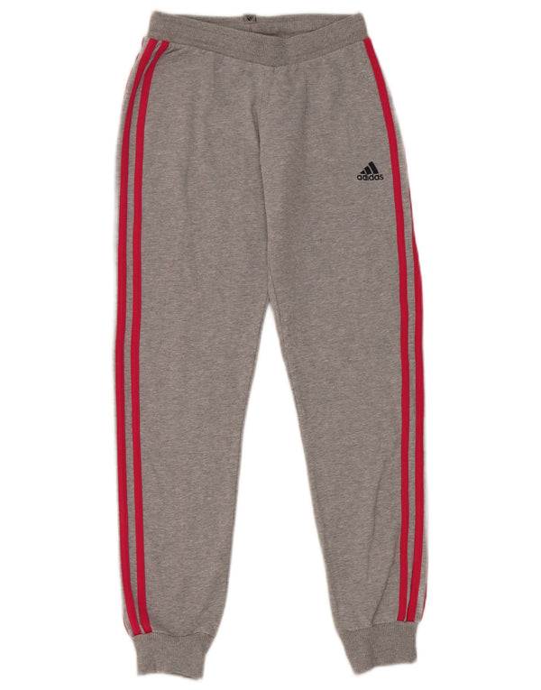 Adidas Girls Tracksuit Trousers Joggers 11-12 Years  Grey Flecked Cotton