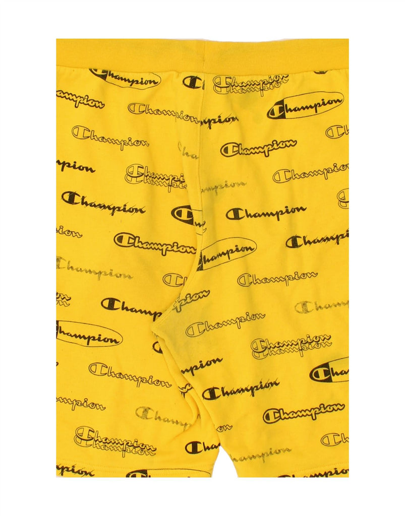 CHAMPION Boys Graphic Sport Shorts 15-16 Years 2XL Yellow Cotton Vintage Champion and Second-Hand Champion from Messina Hembry 