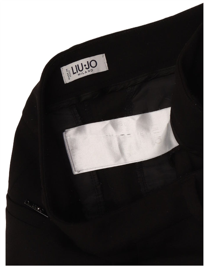 Liu Jo Womens Flare Casual Trousers IT 40 Small W30 L28 Black Polyester